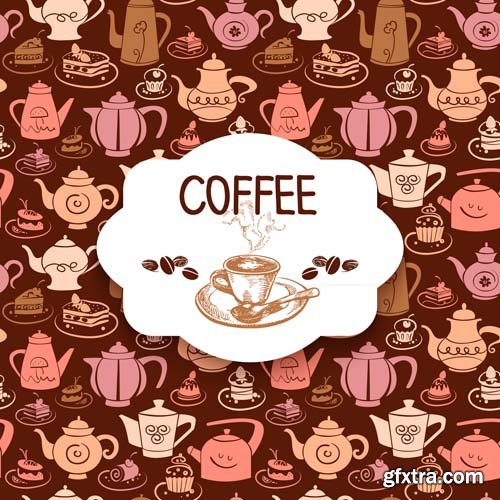 Food seamless pattern, 25xEPS