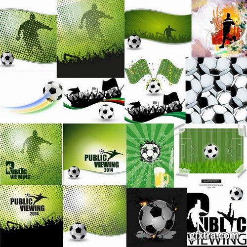 Football Design Element - 9 Eps - 15 Svg - 1 Ai