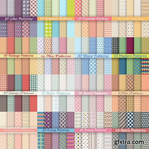 Abstract Seamless patterns set #2 - 25 Eps