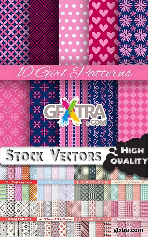 Abstract Seamless patterns set #2 - 25 Eps