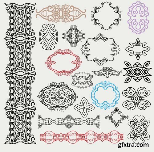 Damask seamless pattern element, 25xEPS