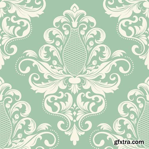 Damask seamless pattern element, 25xEPS