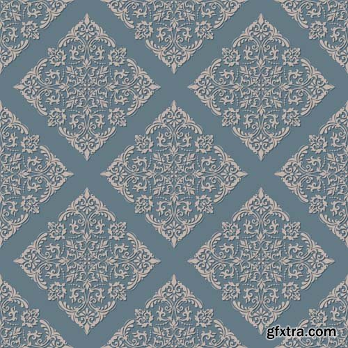 Damask seamless pattern element, 25xEPS