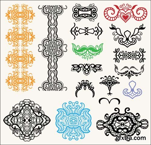 Damask seamless pattern element, 25xEPS