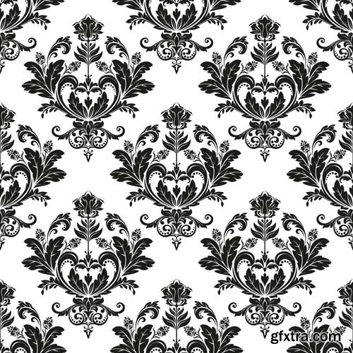 Damask seamless pattern element, 25xEPS