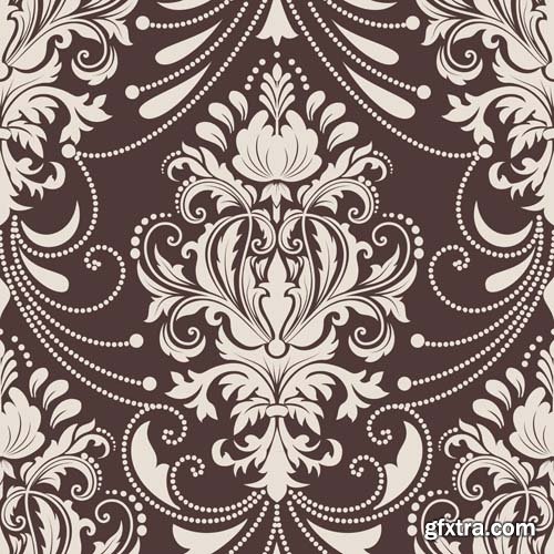 Damask seamless pattern element, 25xEPS