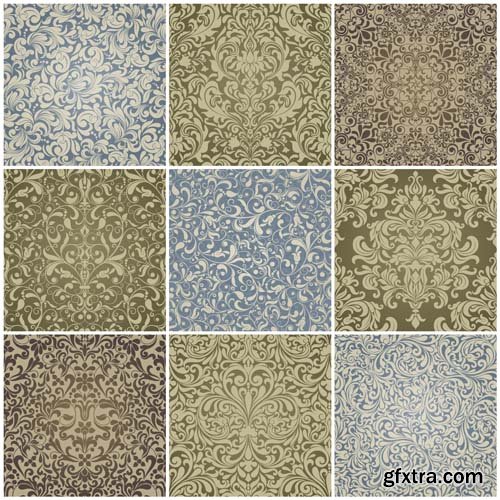 Damask seamless pattern element, 25xEPS