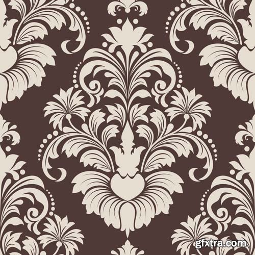 Damask seamless pattern element, 25xEPS