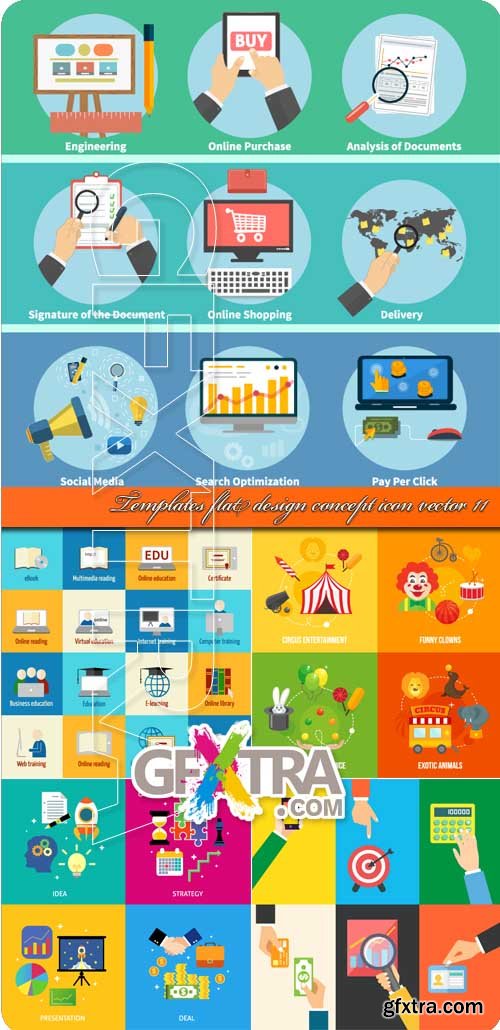 Templates flat design concept icon vector 11