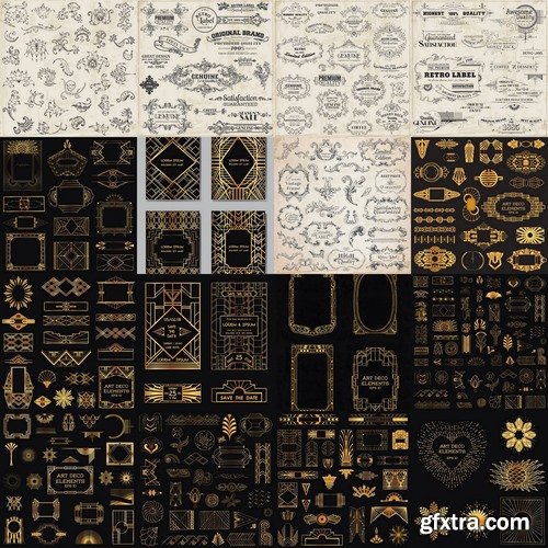 Monogram and labels patterns - 25 Eps