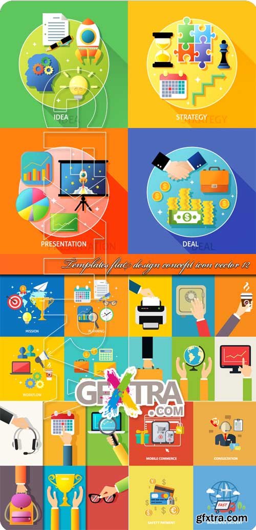 Templates flat design concept icon vector 12
