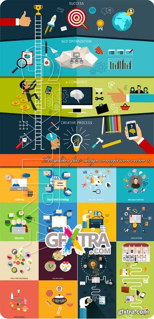 Templates flat design concept icon vector 14