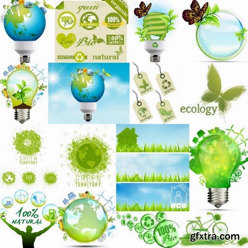 Ecology Green and Energy green concept -25 Ai