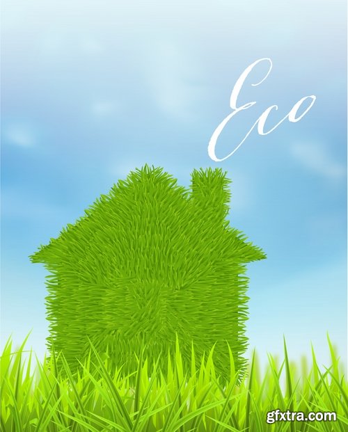 Ecology Green and Energy green concept -25 Ai