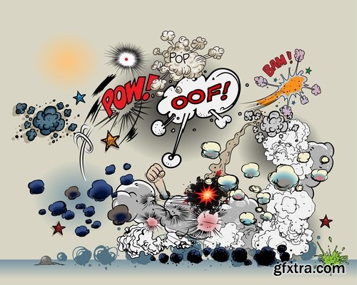Different Comics Elements - 20 Eps - 4 Ai - 1 Svg