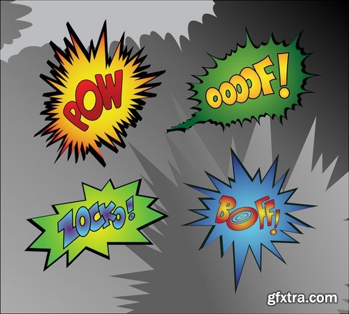 Different Comics Elements - 20 Eps - 4 Ai - 1 Svg