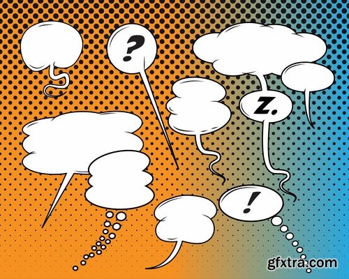 Different Comics Elements - 20 Eps - 4 Ai - 1 Svg