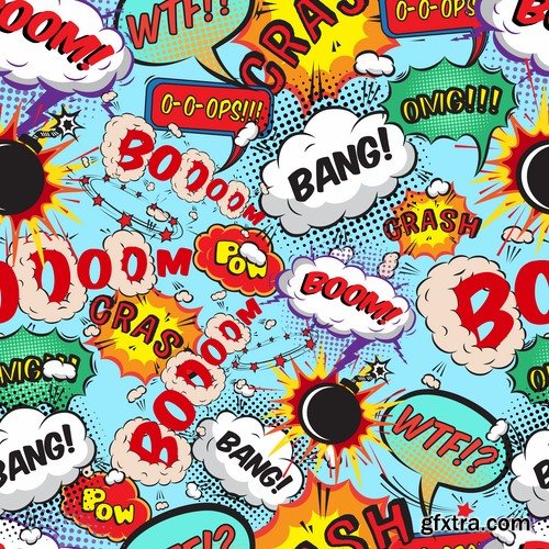Different Comics Elements - 20 Eps - 4 Ai - 1 Svg