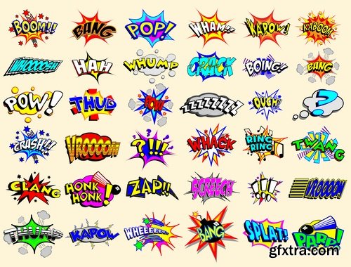 Different Comics Elements - 20 Eps - 4 Ai - 1 Svg