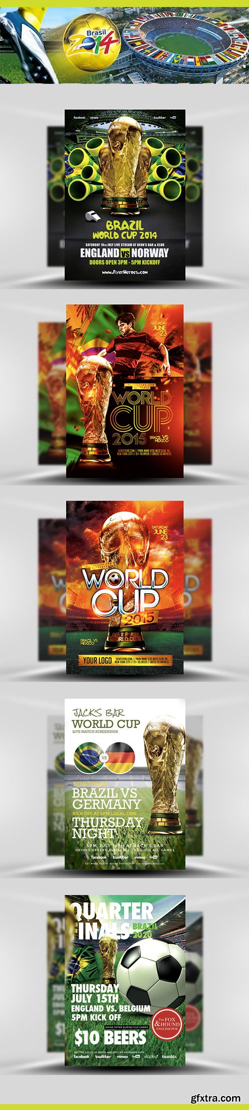 Brasil World Cup 2014 Templates Bundle