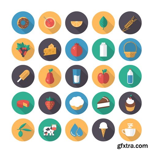 Amazing SS - Flat icons for food and drink, 26xEPS