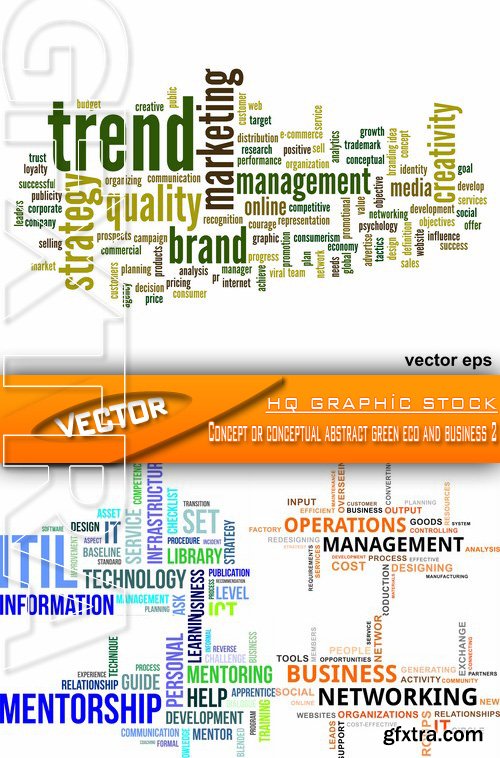 Stock Vector - Concept or conceptual abstract green eco and business 2