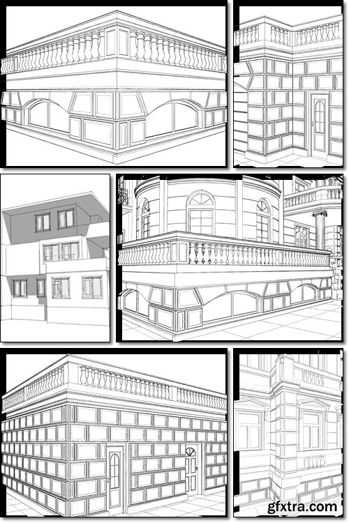 Painted house projects - Vector
