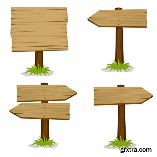 Wooden boards and Indices in vector - 25 Eps