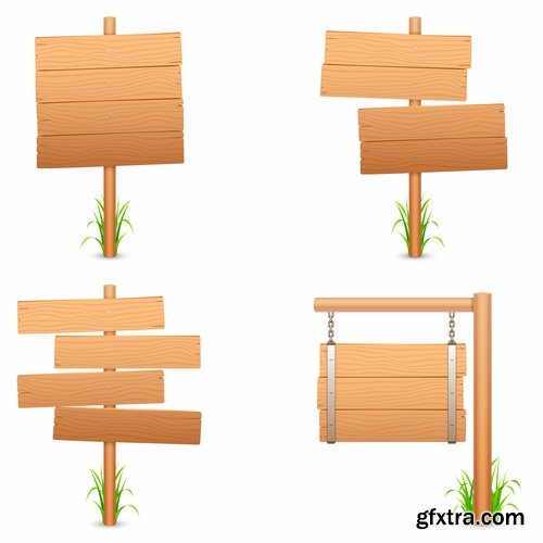 Wooden boards and Indices in vector - 25 Eps