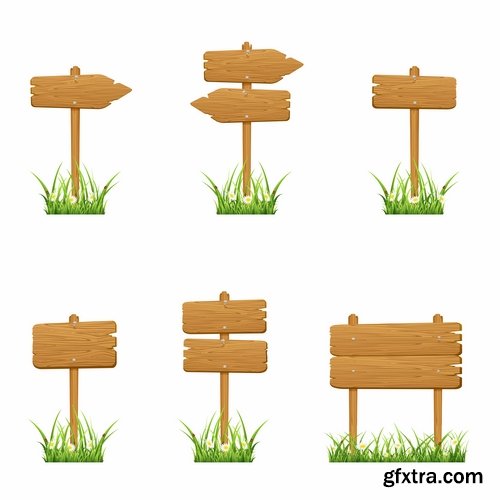 Wooden boards and Indices in vector - 25 Eps
