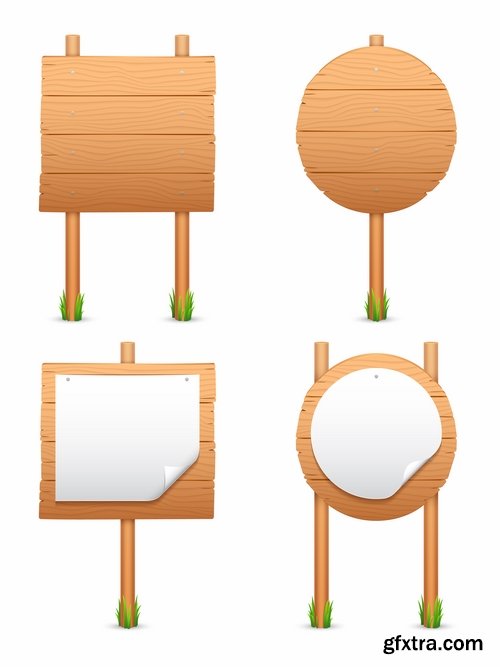 Wooden boards and Indices in vector - 25 Eps