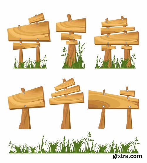 Wooden boards and Indices in vector - 25 Eps