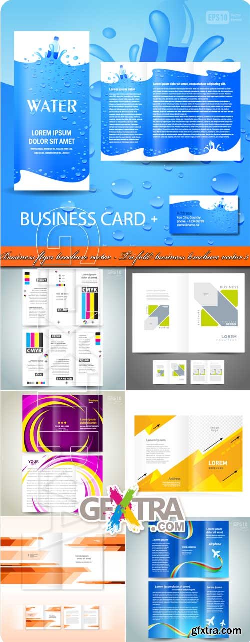 Business flyer brochure vector - Tri fold business brochure vector 3