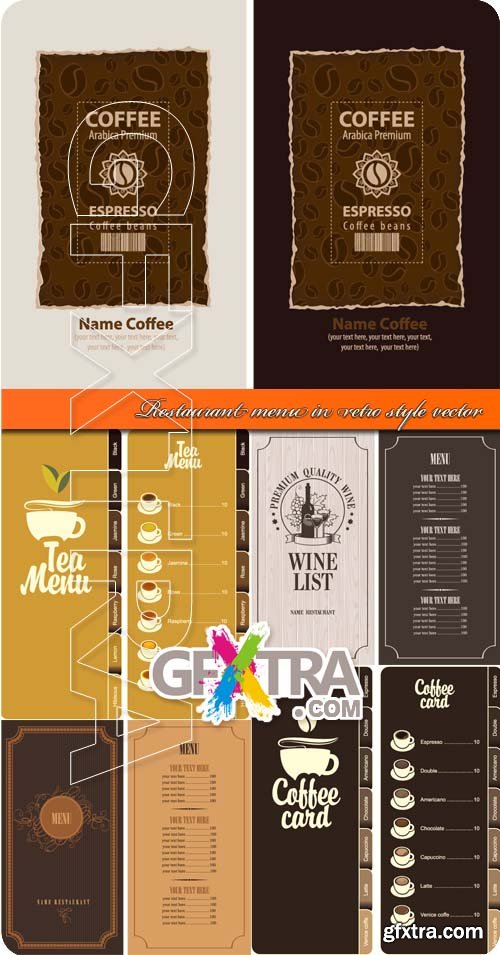 Restaurant menu in retro style vector