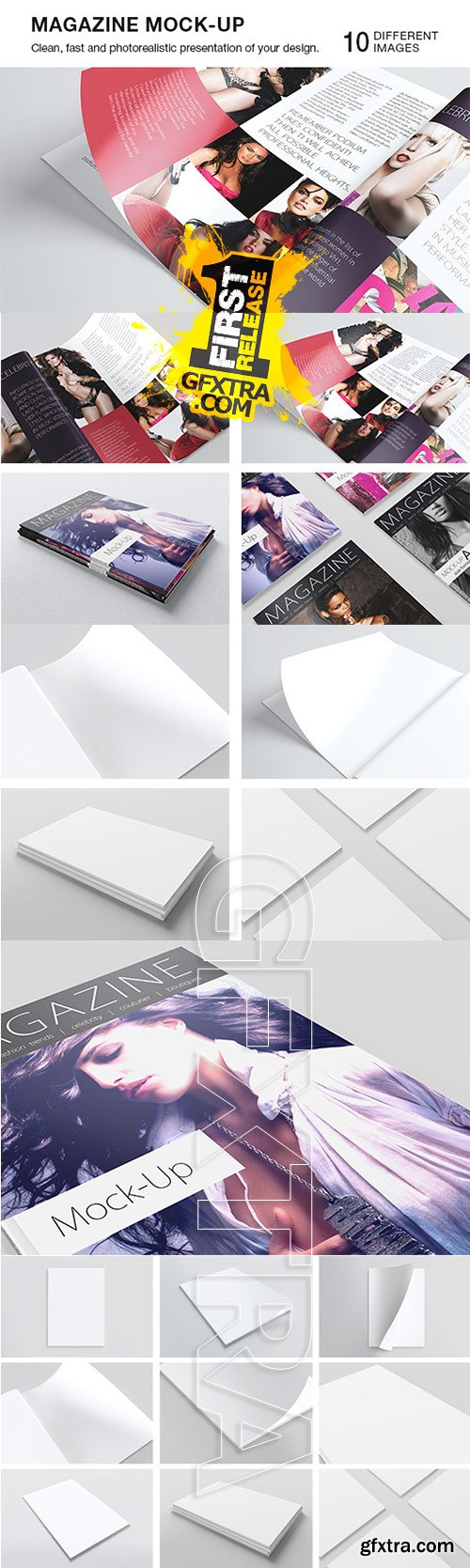 CreativeMarket - Photorealistic A5/A4 Magazine Mockup