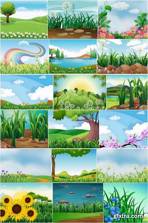 Landscape set #6 - 25 Eps