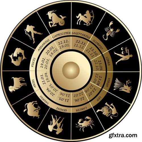 Set of zodiac signs in vector - 15 Eps - 10 Svg
