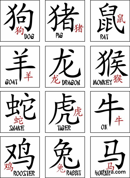 Set of zodiac signs in vector - 15 Eps - 10 Svg