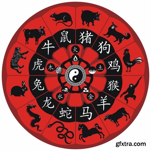 Set of zodiac signs in vector - 15 Eps - 10 Svg