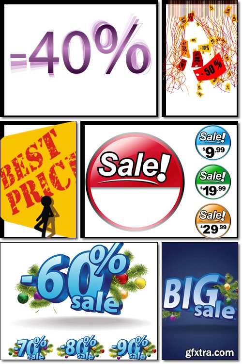 Sale Icon Price Set, tag best price - Vector