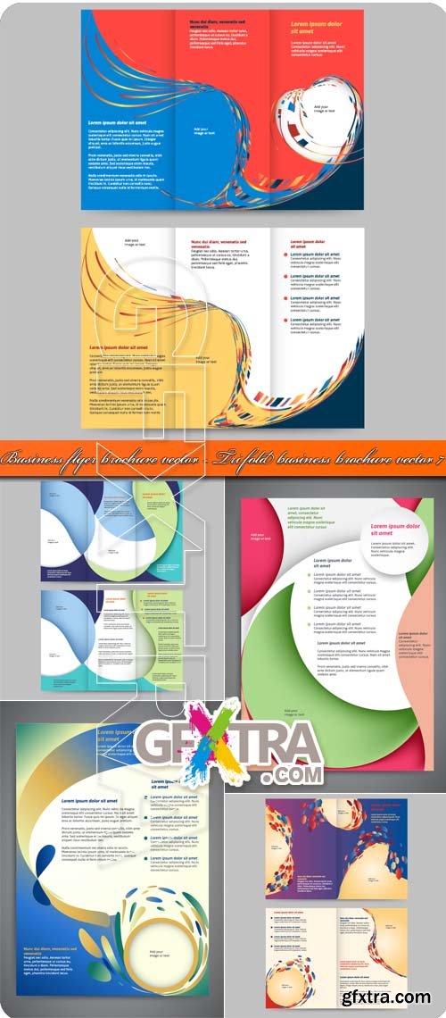 Business flyer brochure vector - Tri fold business brochure vector 7