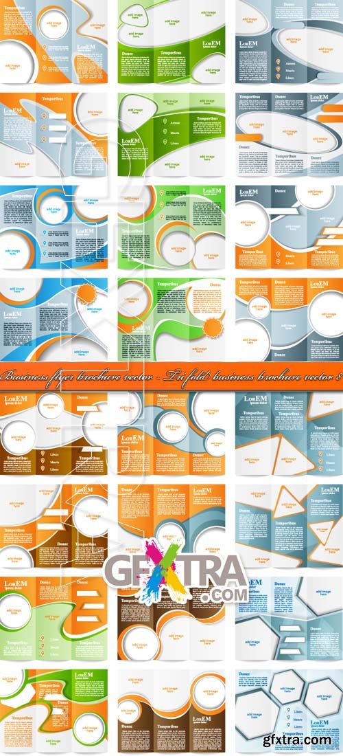 Business flyer brochure vector - Tri fold business brochure vector 8