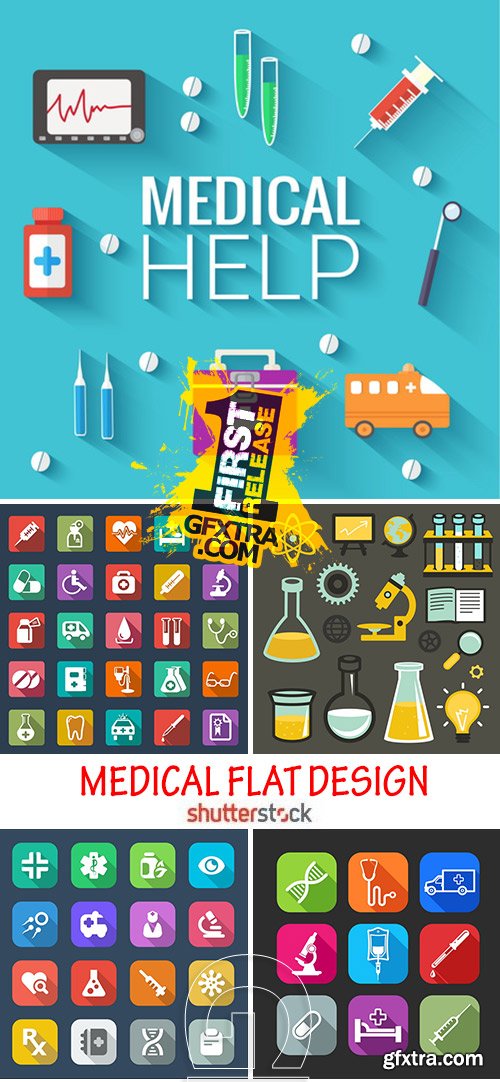 Amazing SS - Medical flat design, 25xEPS