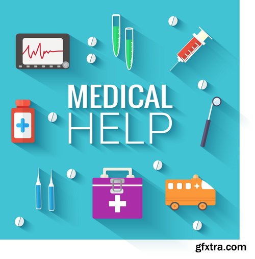 Amazing SS - Medical flat design, 25xEPS