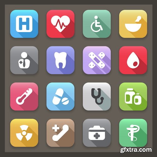 Amazing SS - Medical flat design, 25xEPS