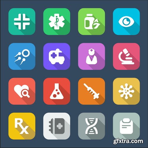 Amazing SS - Medical flat design, 25xEPS