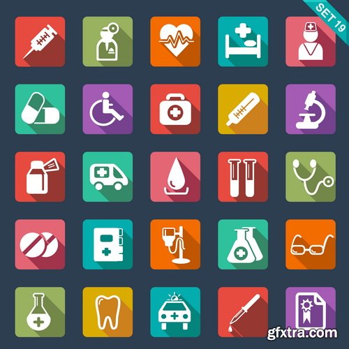 Amazing SS - Medical flat design, 25xEPS