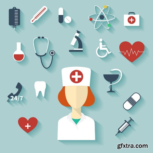Amazing SS - Medical flat design, 25xEPS