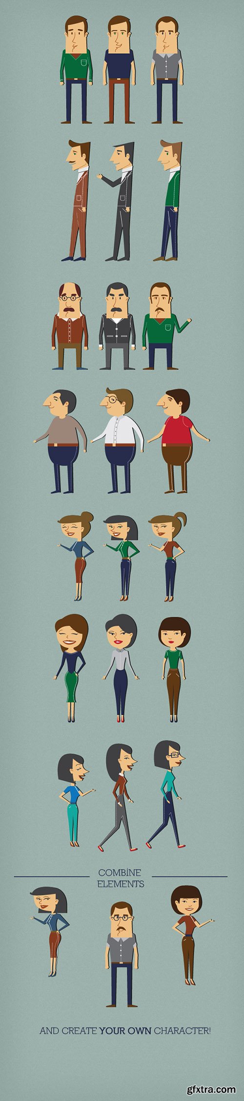 Vector Characters & Monsters Creation Kit[