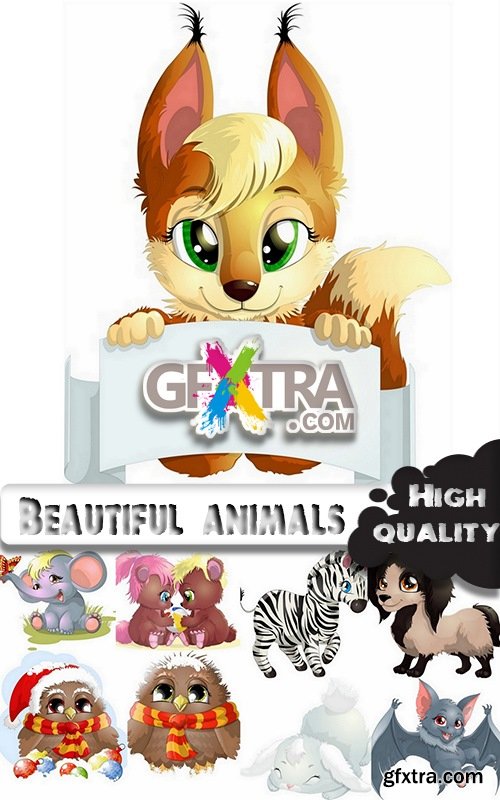 Beautiful animals in vector set #3 - 25 Eps